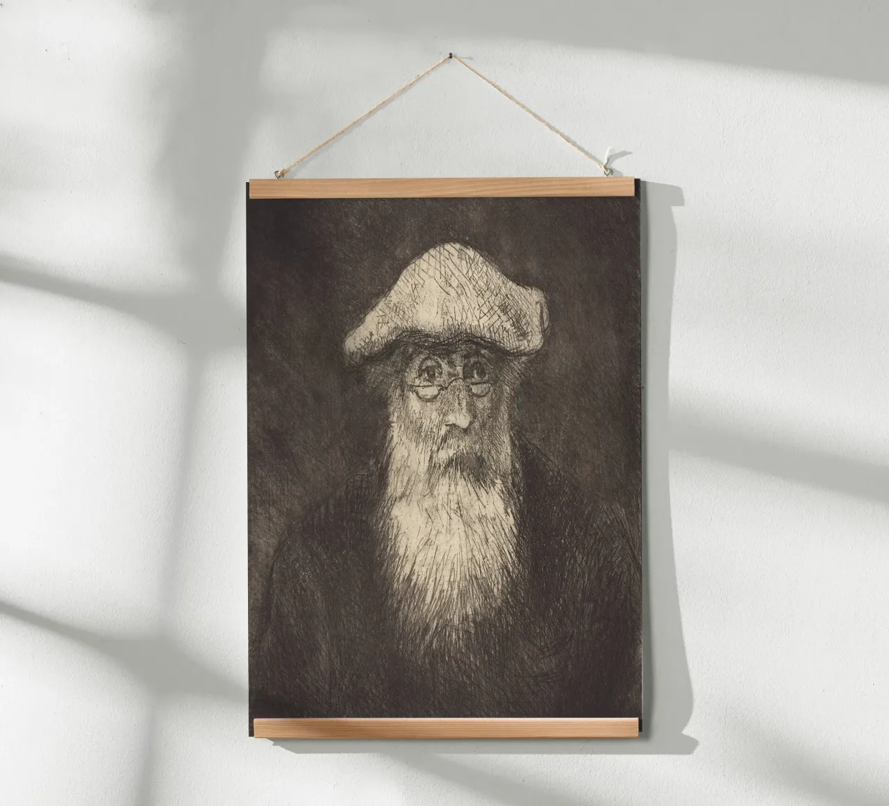 Self-Portrait 1890 - Camille Pissarro poster con telaio in alluminio da apoloprints