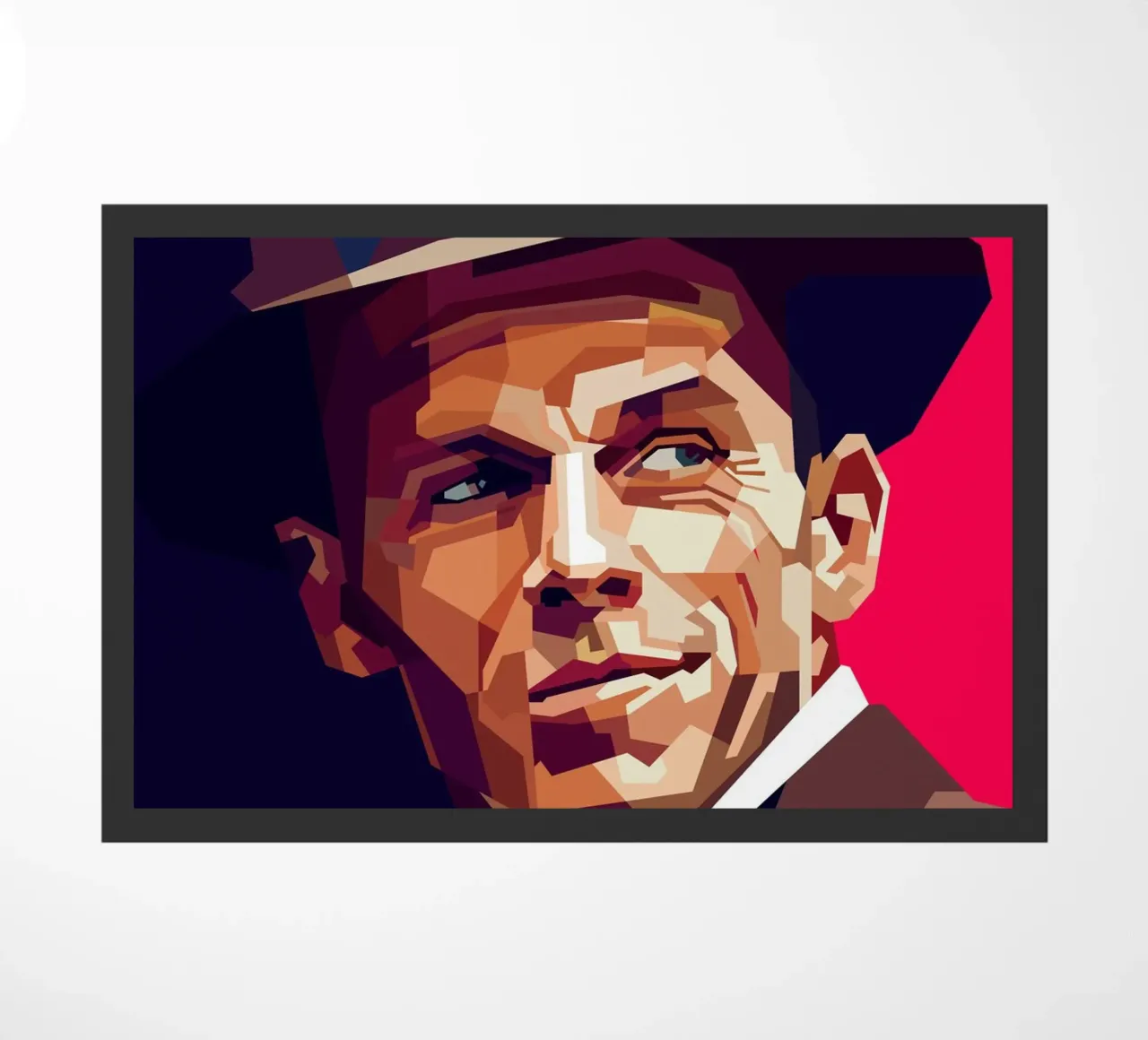 Frank Sinatra, cantante pop classico, ritratto retrò zerbino da Artkreator