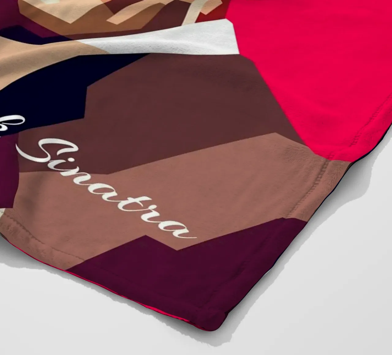 Frank Sinatra, cantante pop classico, ritratto retrò coperta in pile da Artkreator