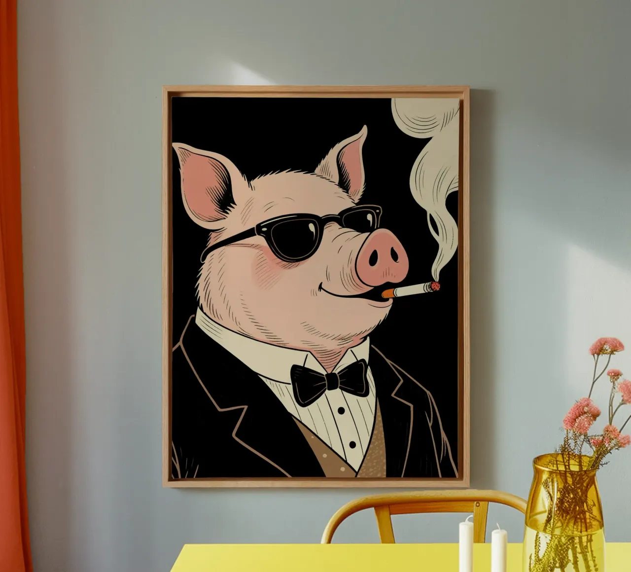 pig boss tela con Cornice a cassetta da knowledge