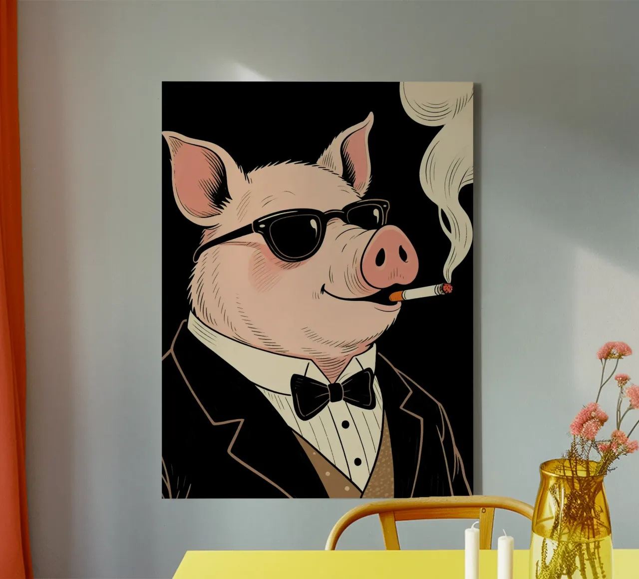pig boss tela con Cornice a cassetta da knowledge