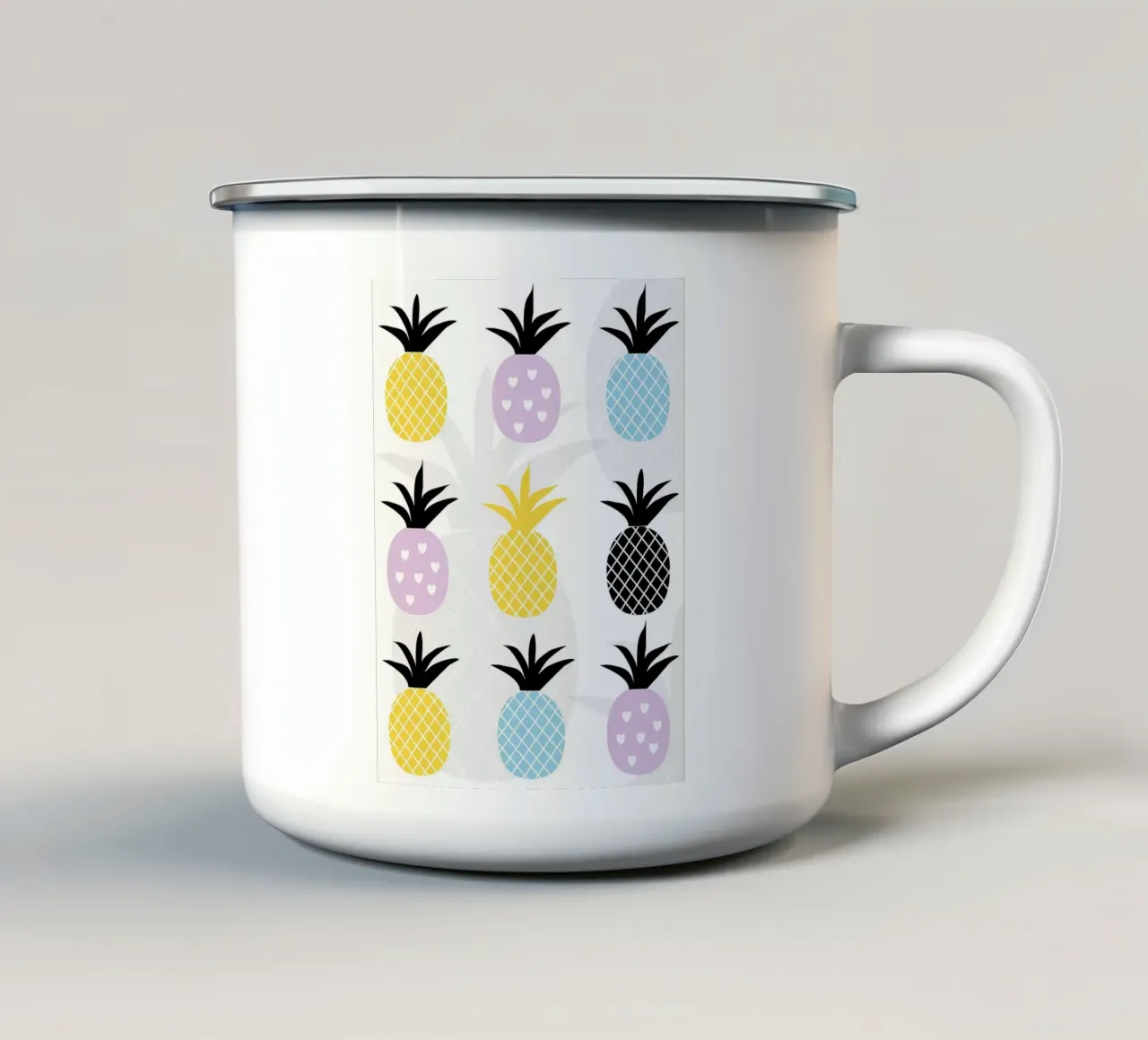 L'amore per l'ananas tazza in smalto da Amanda Studio