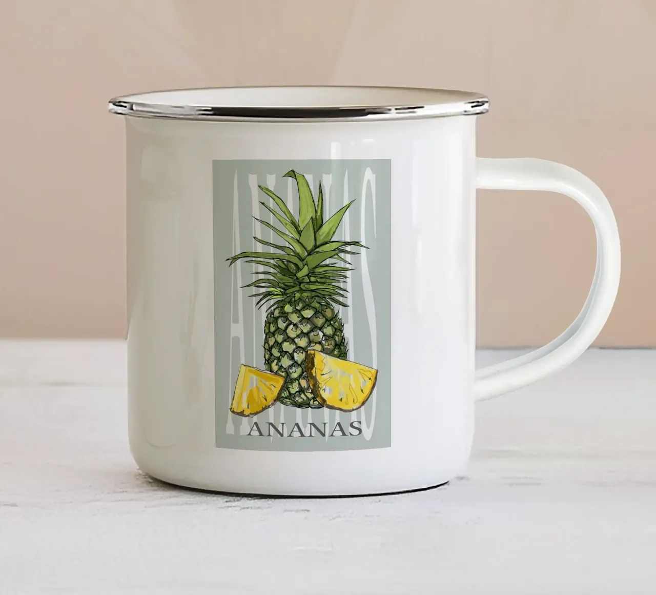 Ananas tazza in smalto da Amanda Studio