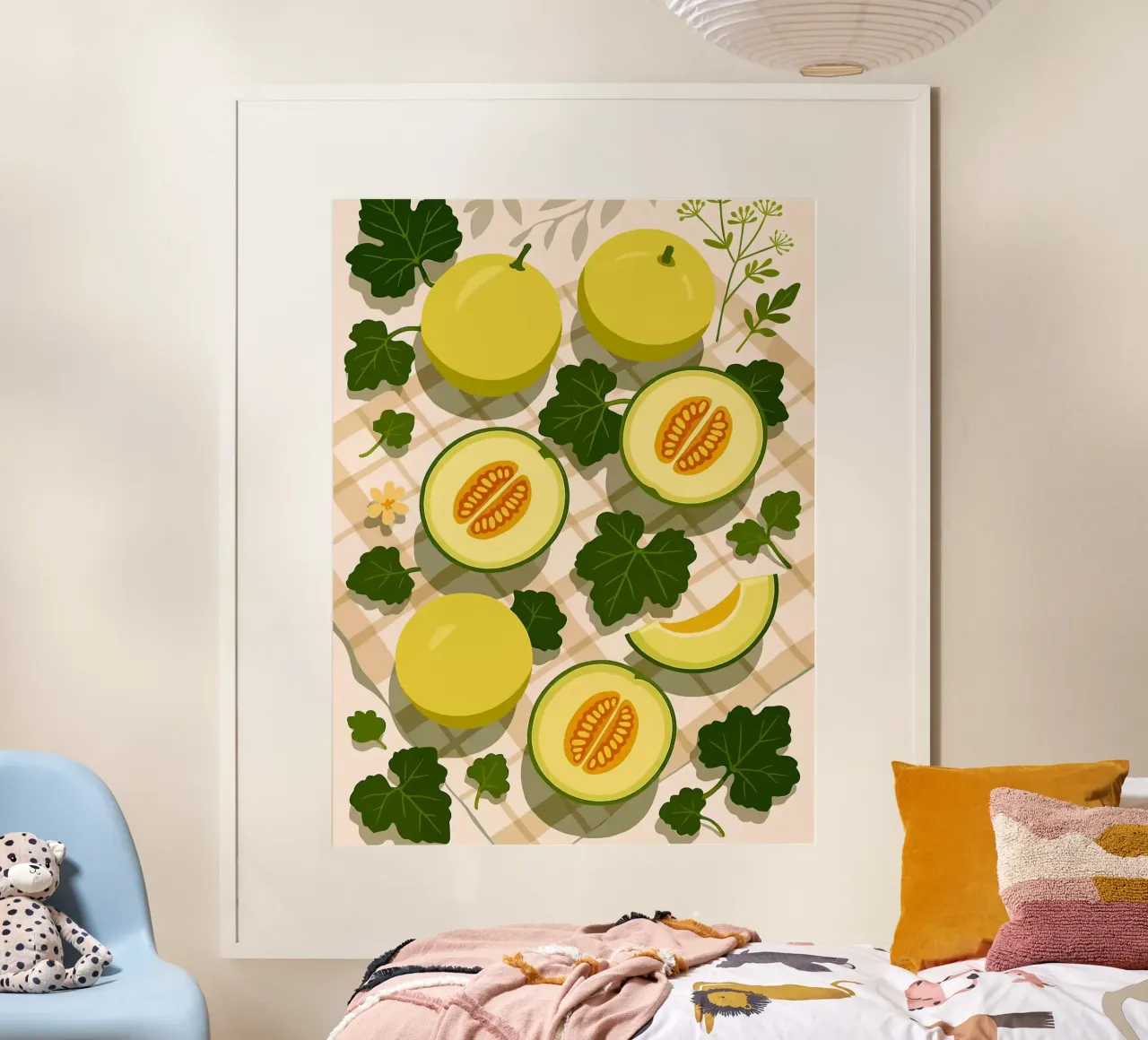 Melone di Honeydew - Una tavola stilizzata poster da Amanda Studio