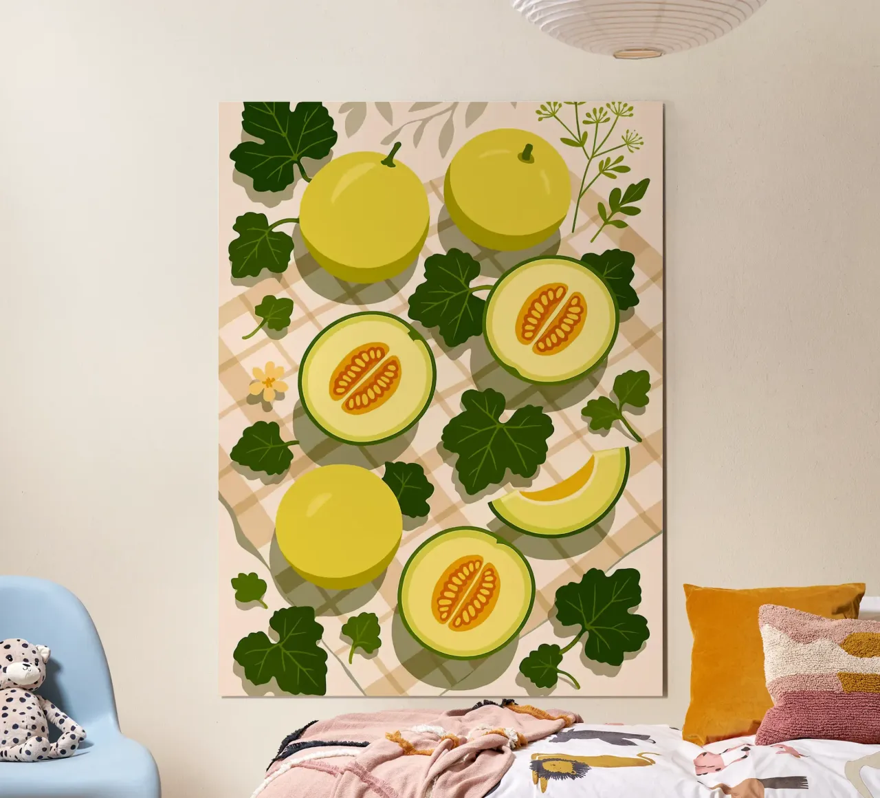 Melone di Honeydew - Una tavola stilizzata poster da Amanda Studio