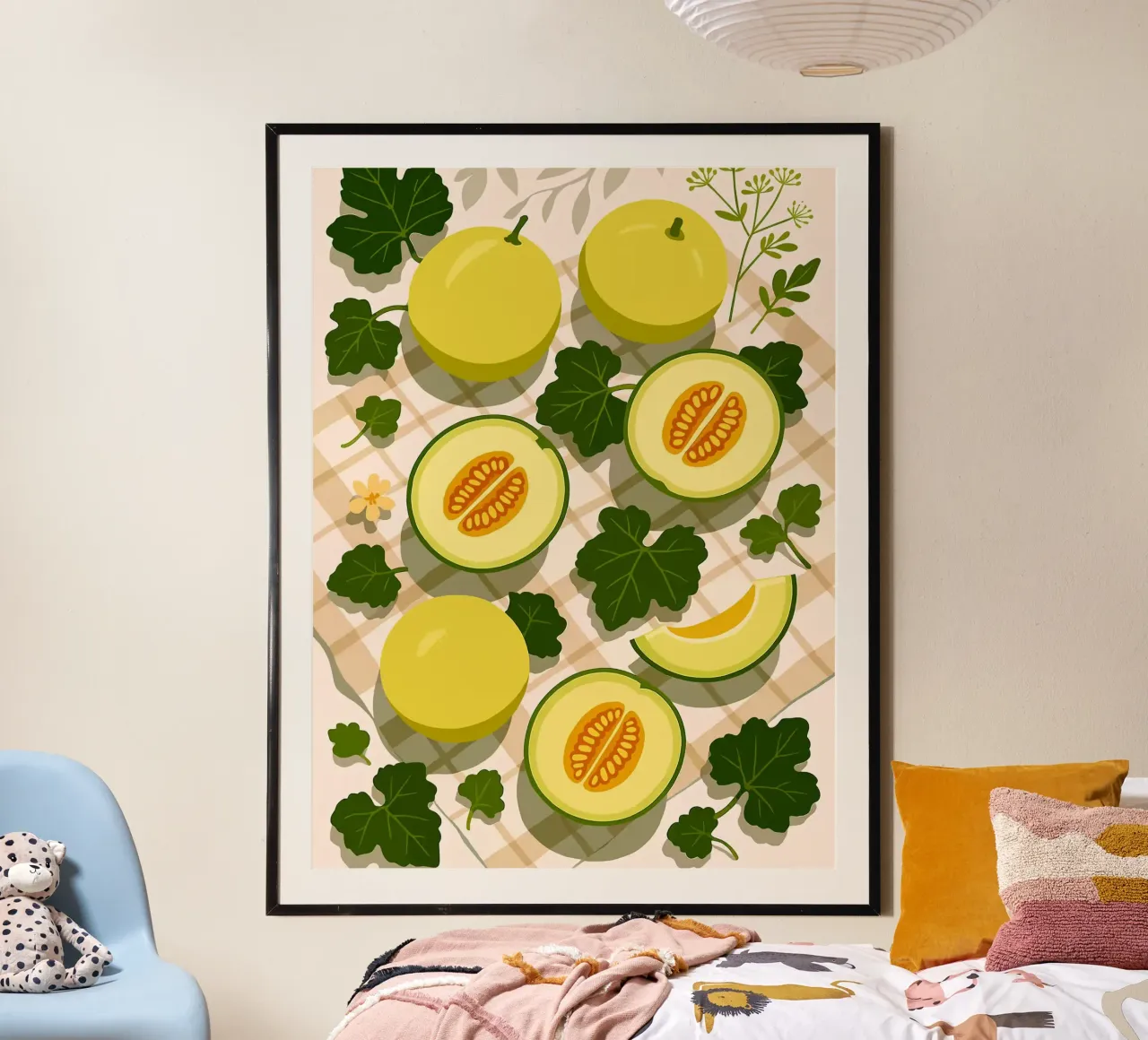 Melone di Honeydew - Una tavola stilizzata poster da Amanda Studio