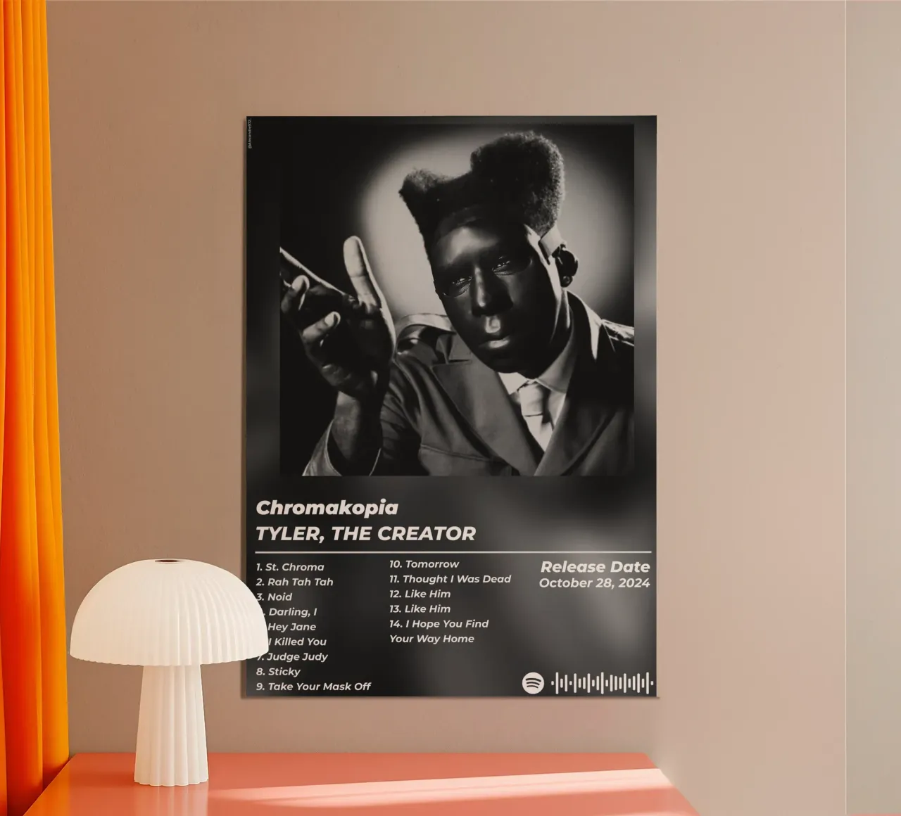 Poster Chromakopia - Tyler, The Creator poster con telaio in legno da alexandrealbumreview