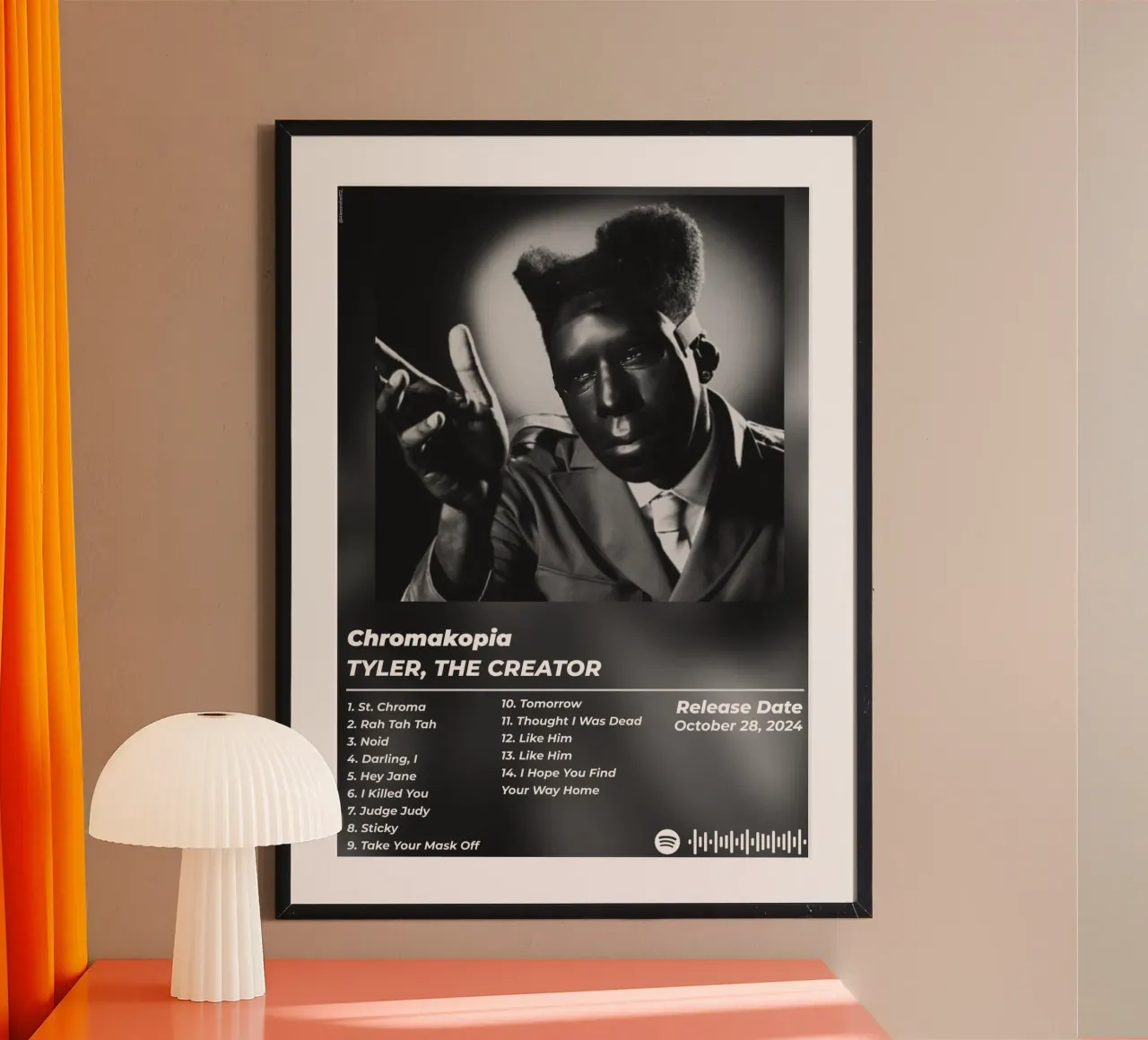 Poster Chromakopia - Tyler, The Creator poster con telaio in legno da alexandrealbumreview