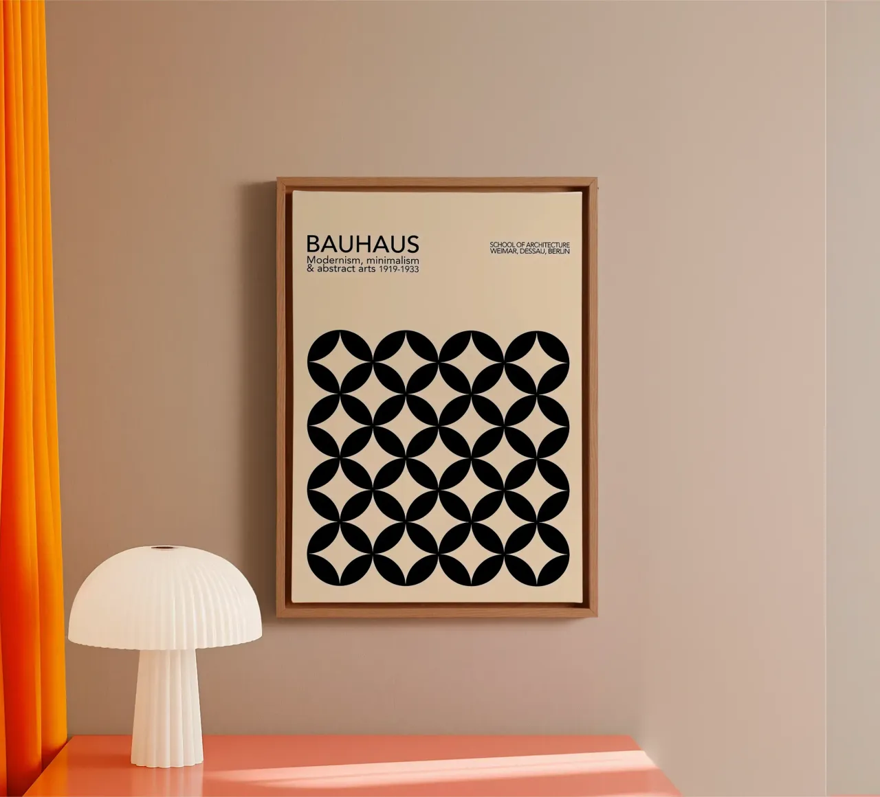 Bauhaus Modernisme canvas met Baklijst van Brooke
