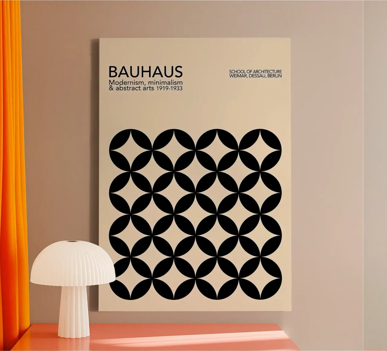Bauhaus Modernisme canvas met Baklijst van Brooke