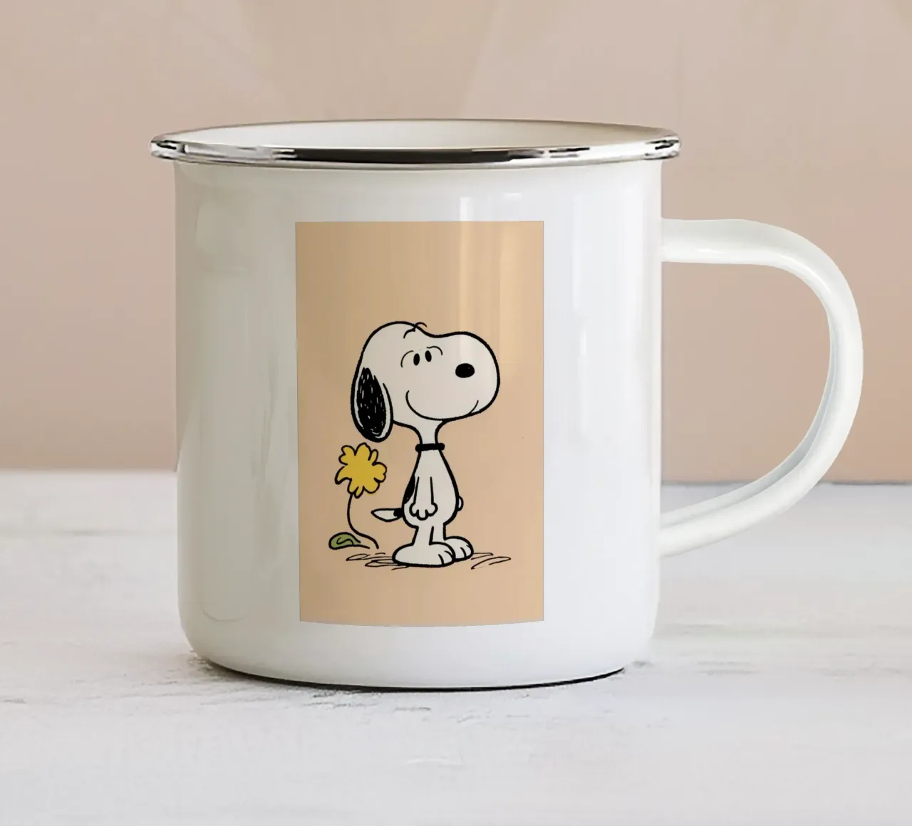 Funny Snoopy tazza in smalto da knowledge