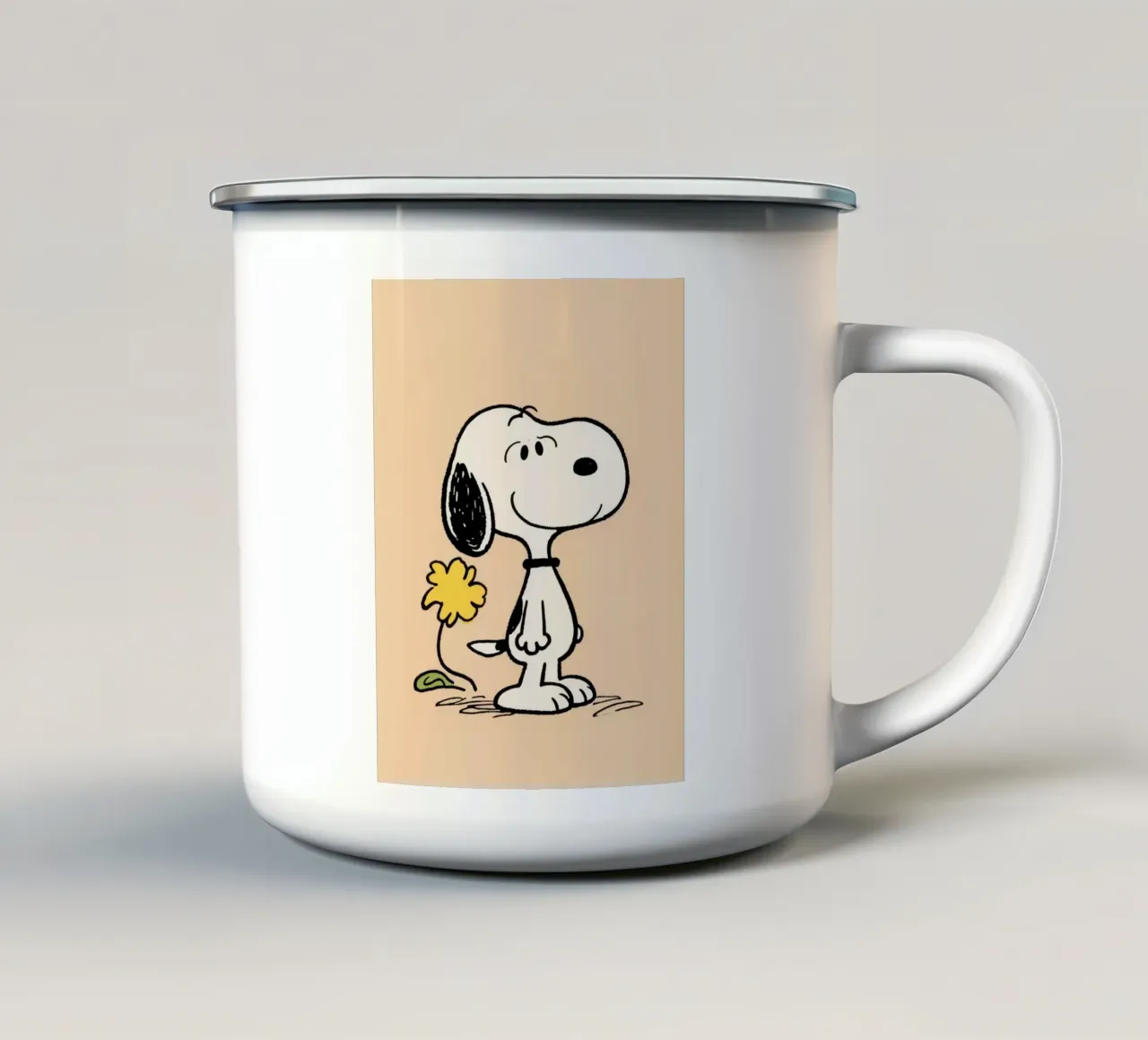 Funny Snoopy tazza in smalto da knowledge