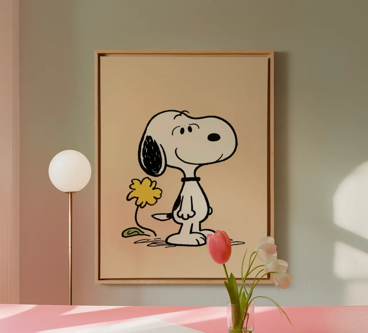 Funny Snoopy canvas with Floater frame by knowledge