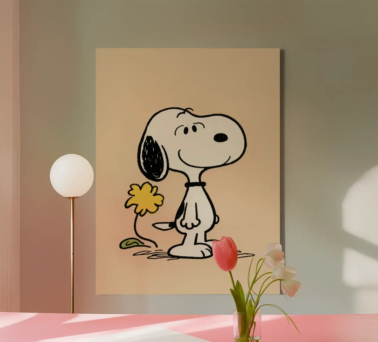 Funny Snoopy canvas with Floater frame by knowledge