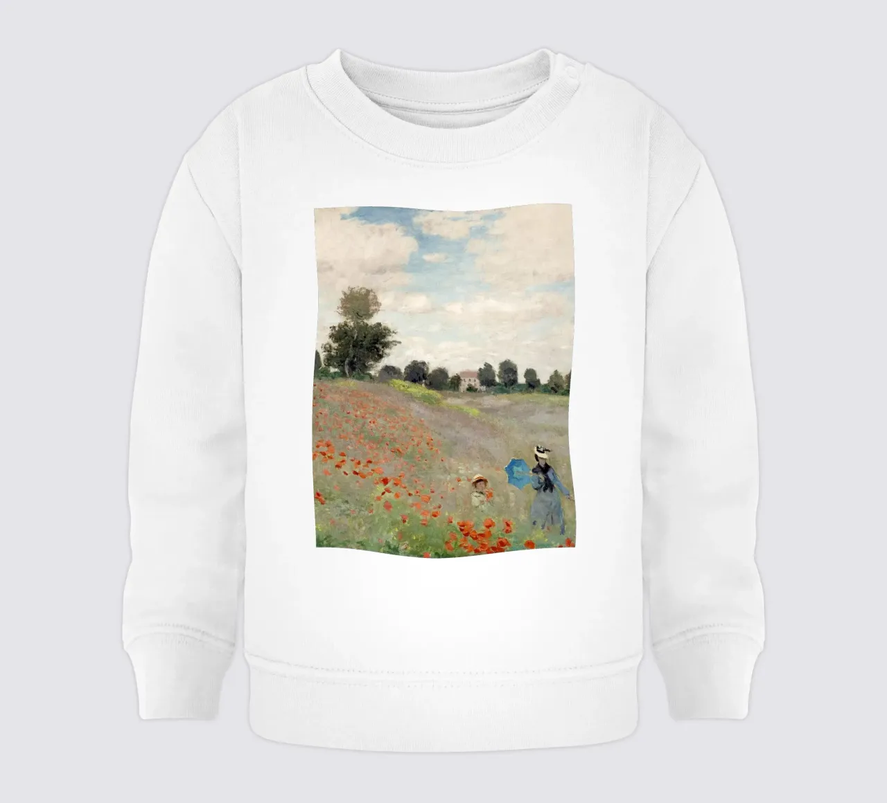 Poppy Field 1881 - Claude Monet felpa neonato da apoloprints