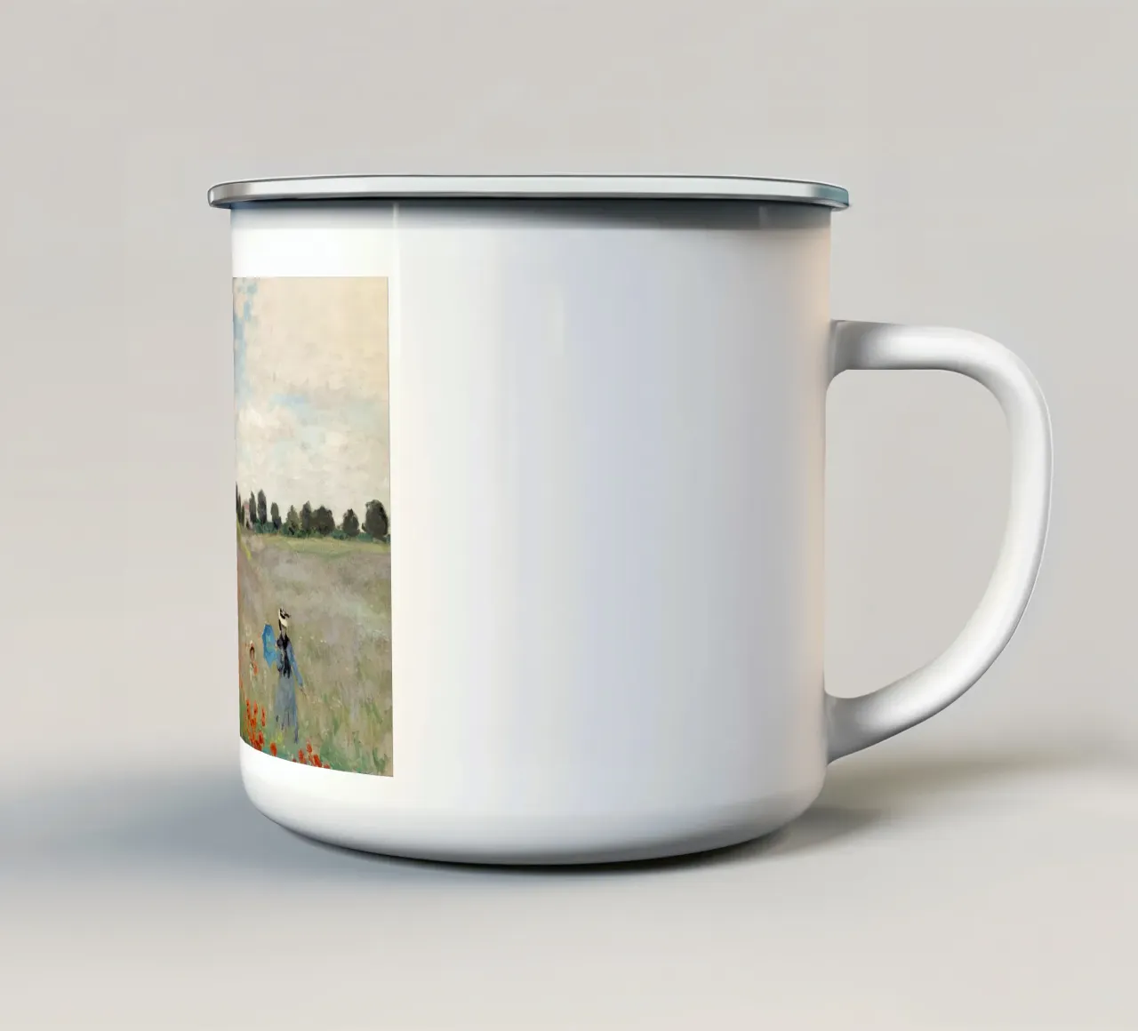 Poppy Field 1881 - Claude Monet tazza in smalto da apoloprints