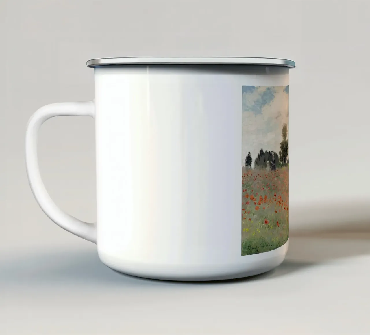 Poppy Field 1881 - Claude Monet tazza in smalto da apoloprints