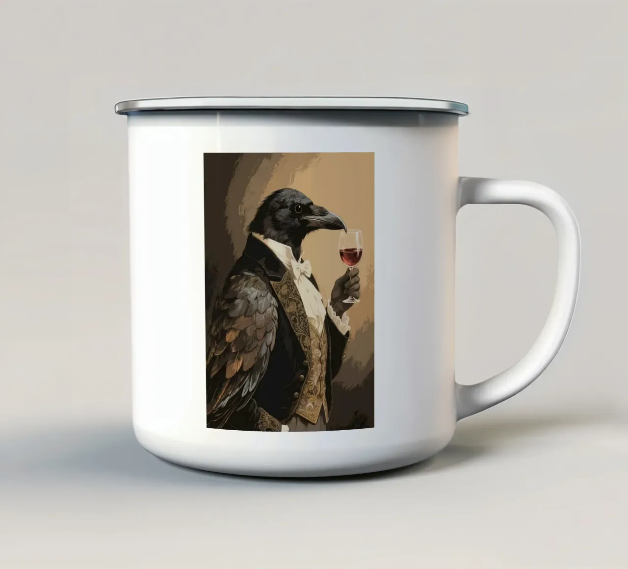 wine crow tazza in smalto da knowledge