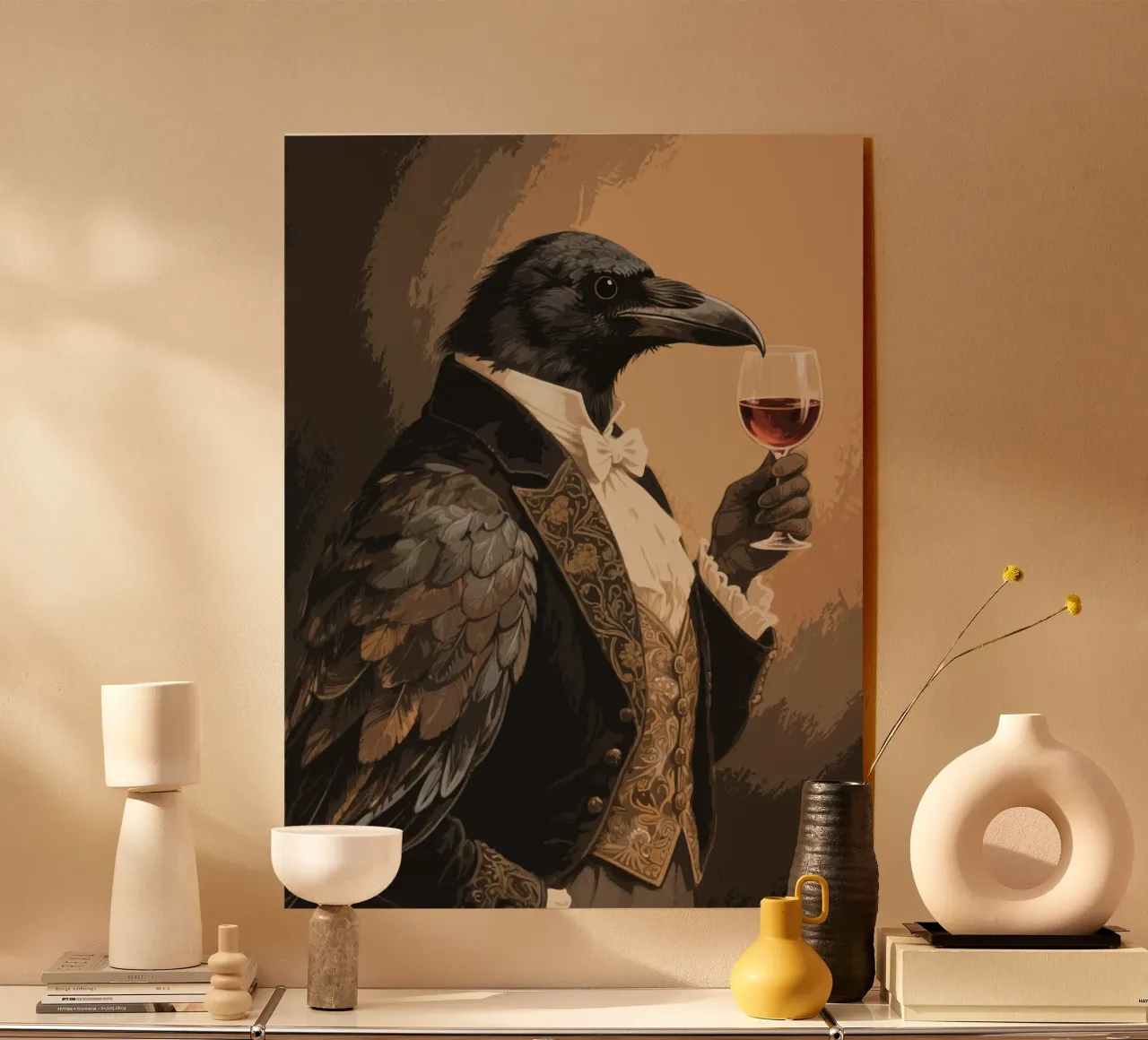 wine crow plexiglass da knowledge