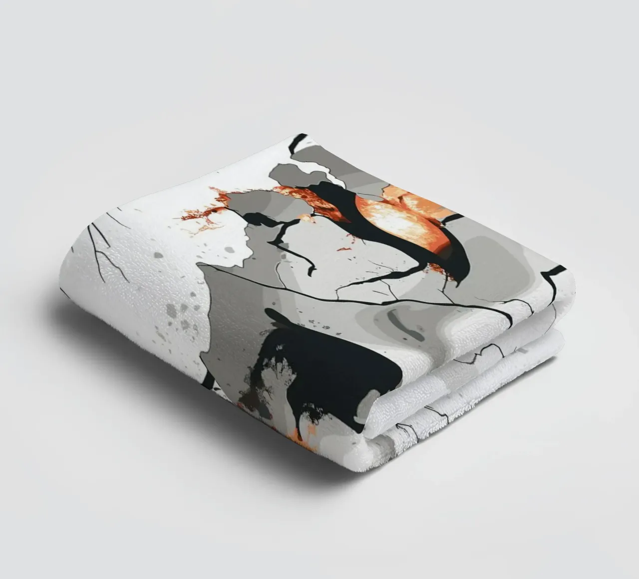 Broken mask with a look of fire towel by pixelbull - medieval art and more