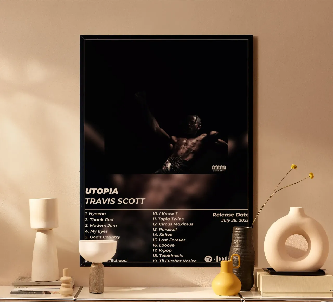 Poster Utopia - Travis Scott poster con telaio in plastica da alexandrealbumreview