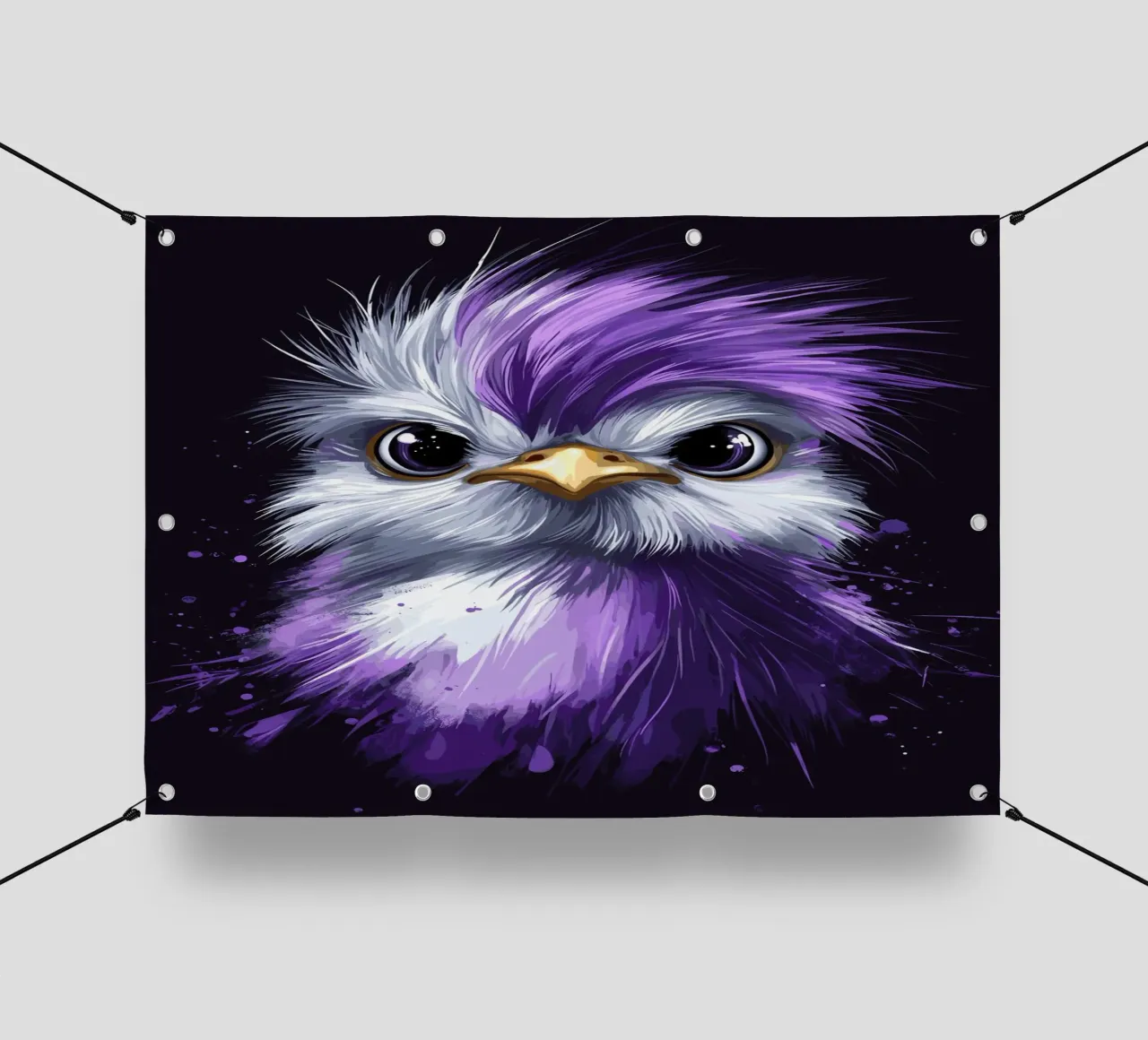 Gallina di seta in viola telo in pvc da pixelbull - medieval art and more