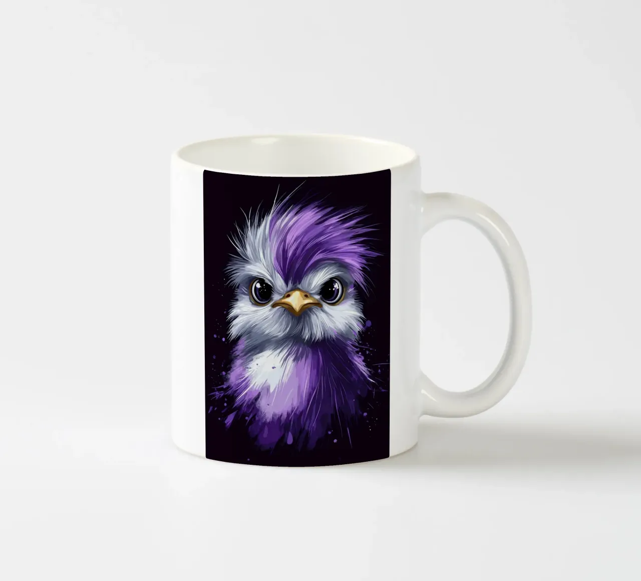 Gallina di seta in viola tazza in ceramica da pixelbull - medieval art and more