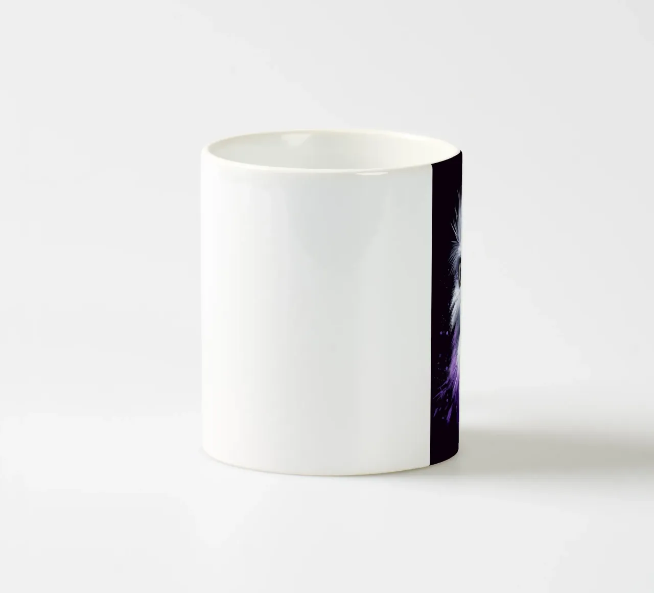 Gallina di seta in viola tazza in ceramica da pixelbull - medieval art and more