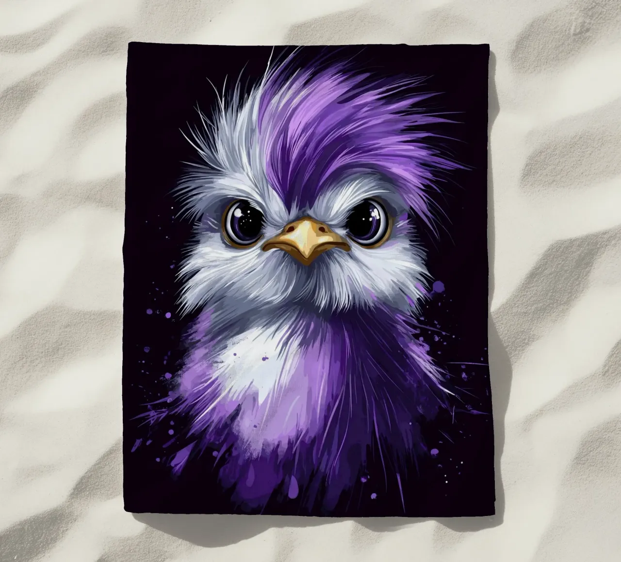 Gallina di seta in viola telo mare da pixelbull - medieval art and more