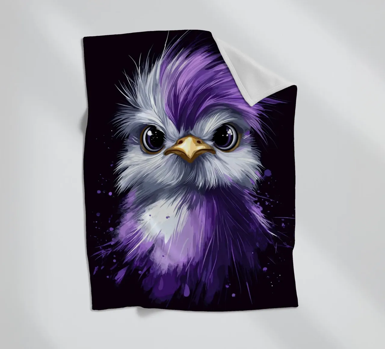 Gallina di seta in viola coperta in pile da pixelbull - medieval art and more