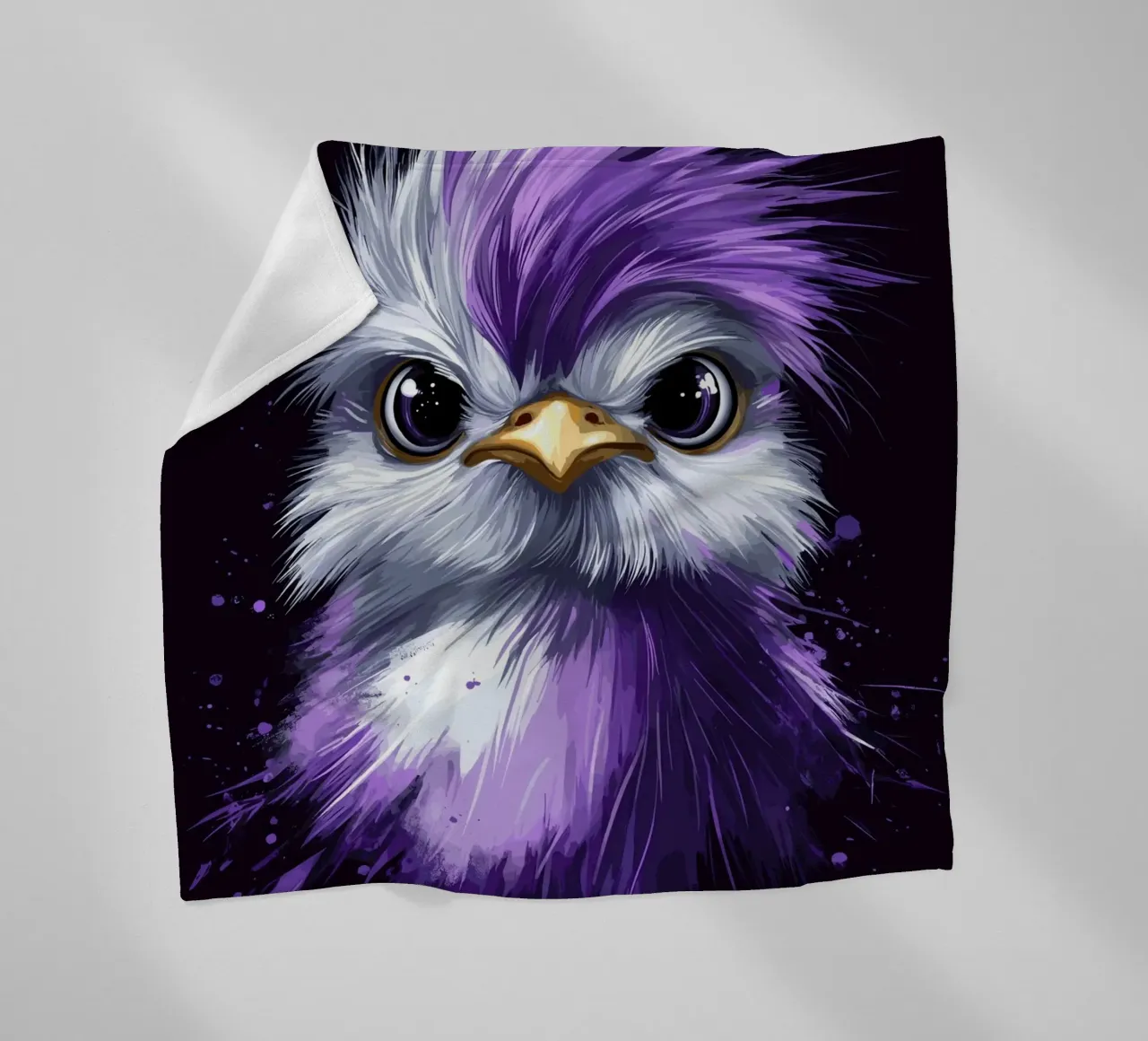 Gallina di seta in viola coperta in pile da pixelbull - medieval art and more