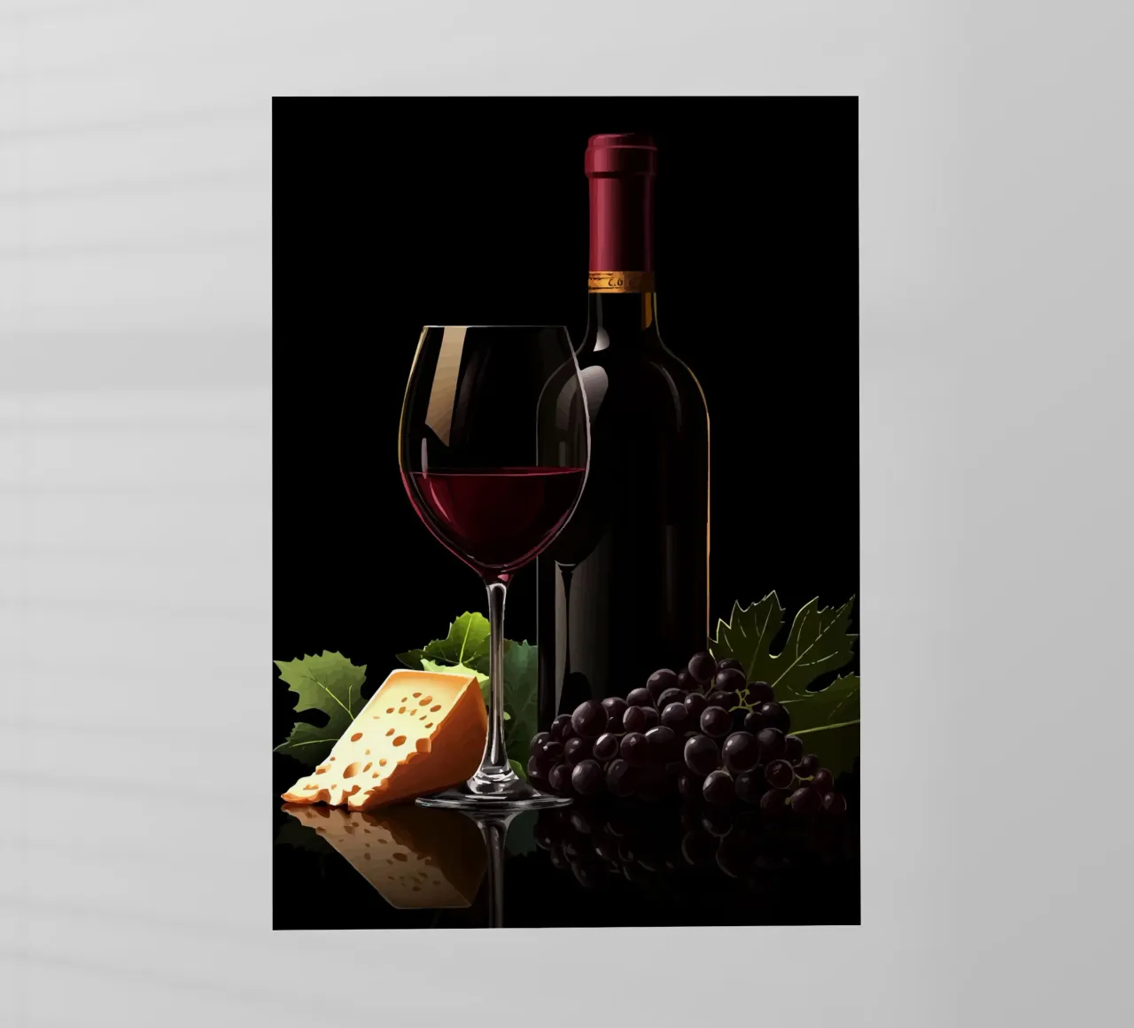 Vino, formaggio e uva alla ribalta pellicola backlit da pixelbull - medieval art and more