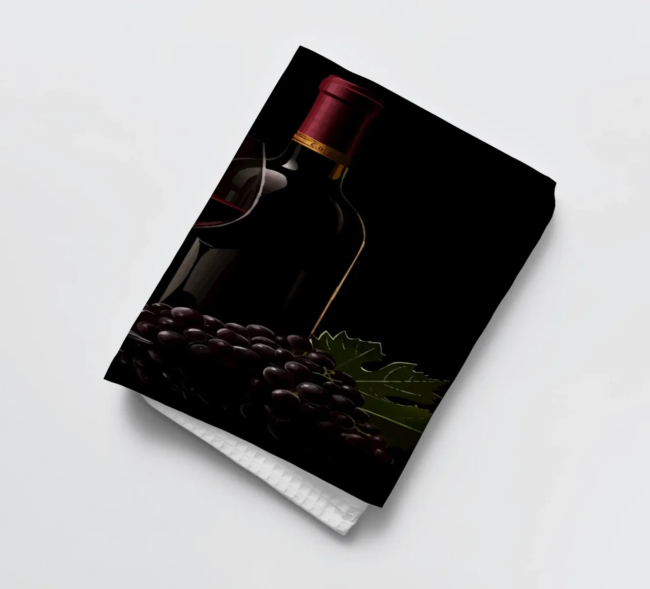 Vino, formaggio e uva alla ribalta canovaccio da cucina da pixelbull - medieval art and more
