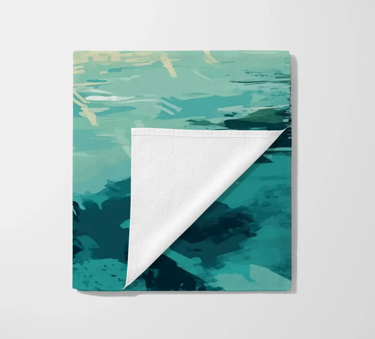 Spiaggia tropicale con mare color turchese telo mare da pixelbull - medieval art and more