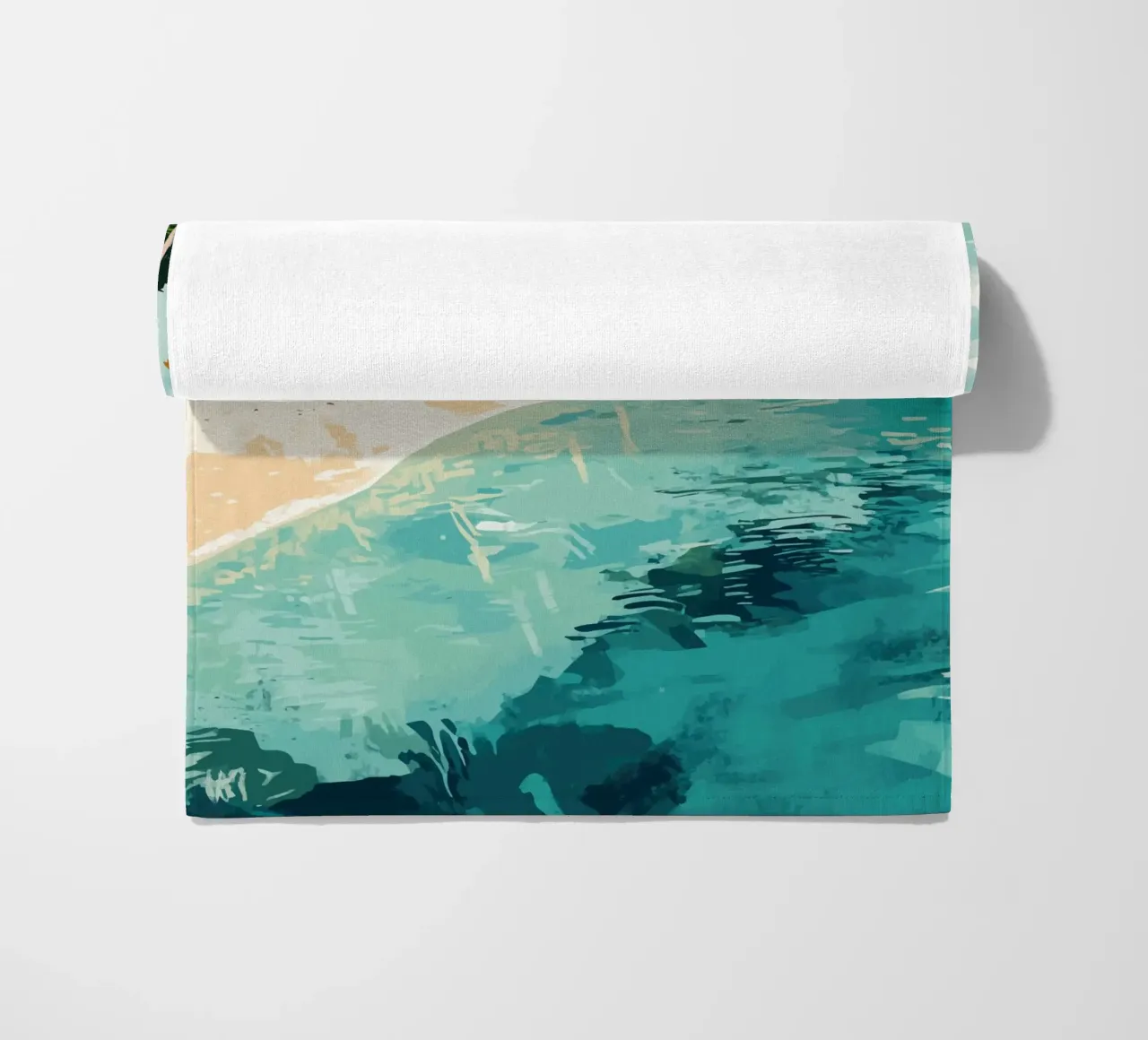 Spiaggia tropicale con mare color turchese telo mare da pixelbull - medieval art and more