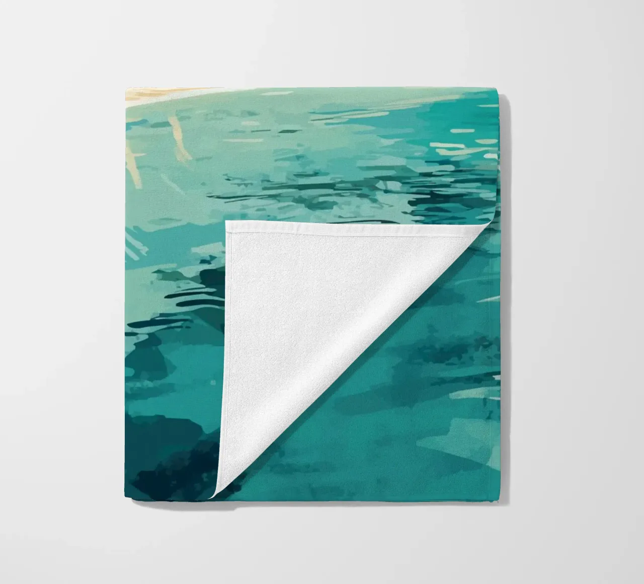 Spiaggia tropicale con mare color turchese telo mare da pixelbull - medieval art and more
