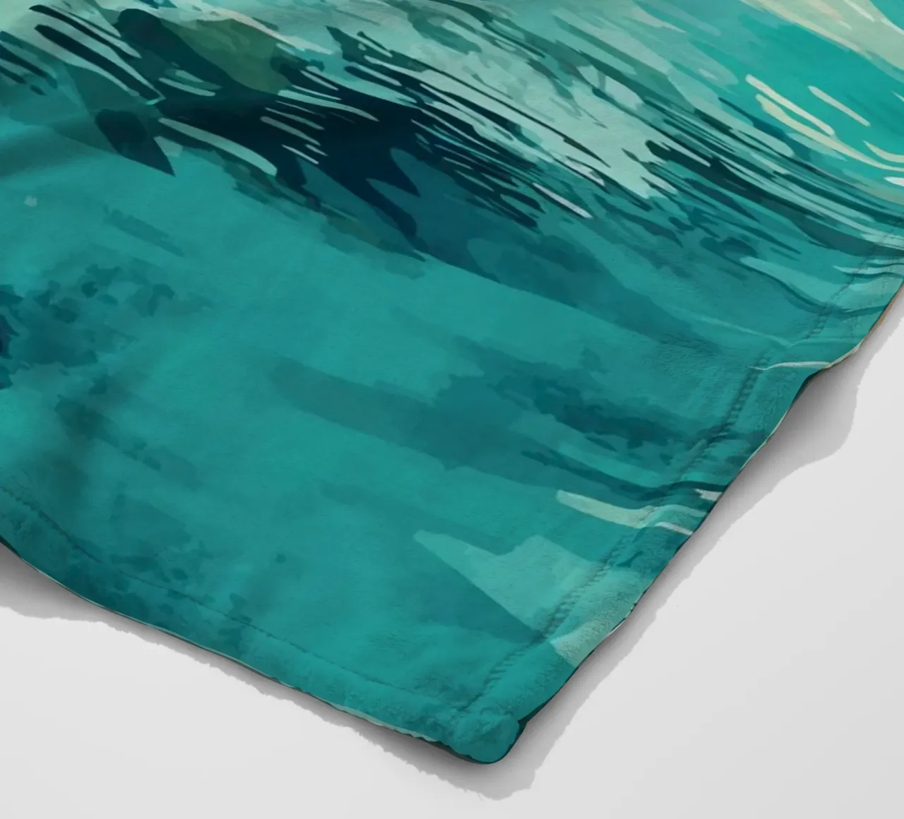 Spiaggia tropicale con mare color turchese coperta in pile da pixelbull - medieval art and more