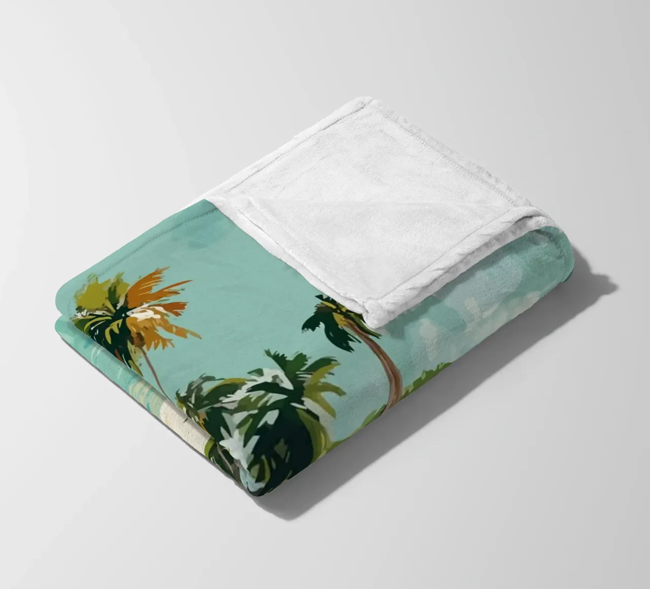 Spiaggia tropicale con mare color turchese coperta in pile da pixelbull - medieval art and more