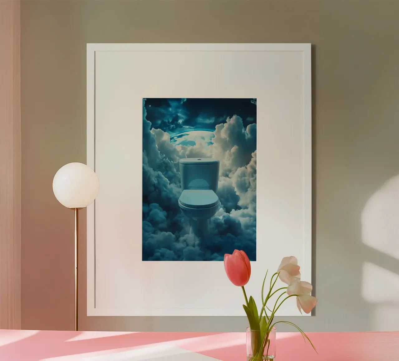 La toilette nel paradiso della surrealtà poster da pixelbull - medieval art and more