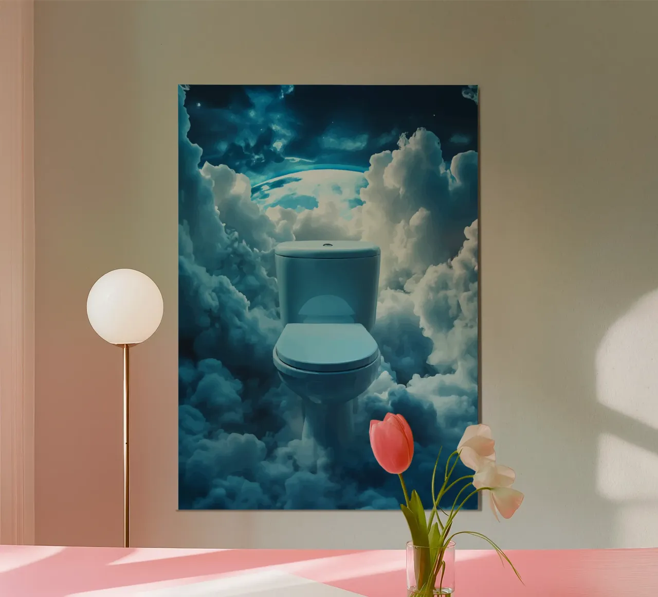 La toilette nel paradiso della surrealtà poster da pixelbull - medieval art and more