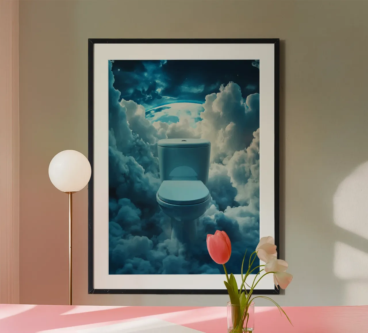 La toilette nel paradiso della surrealtà poster da pixelbull - medieval art and more