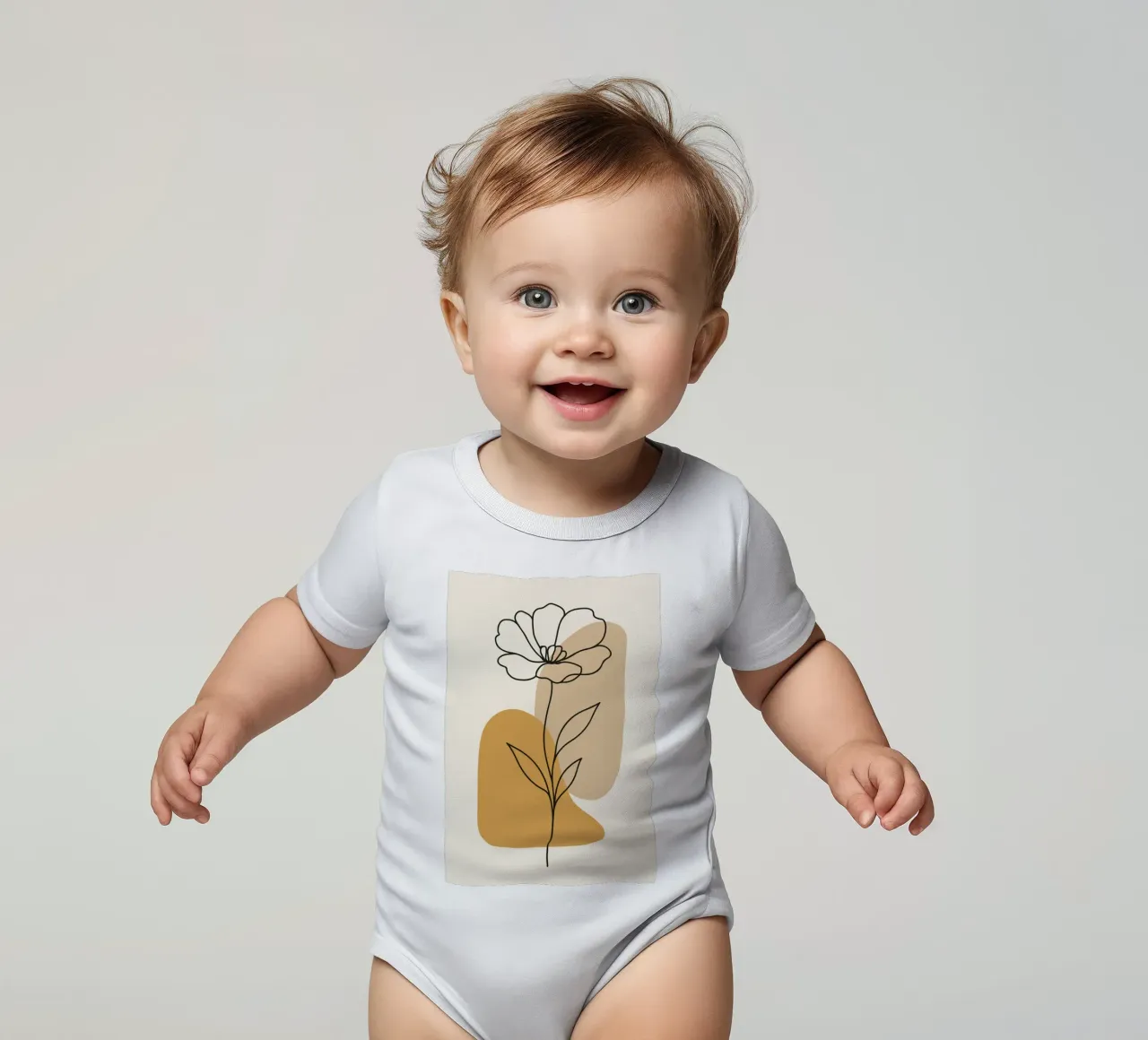 Minimal Line body neonato maniche corte da LisaArtes