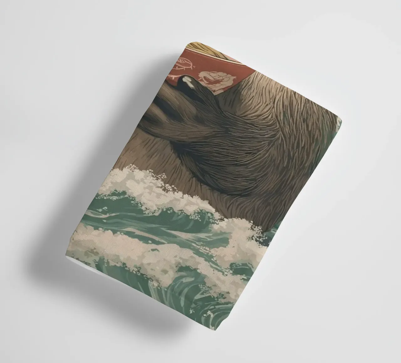 Lontra con ramen in una marea di Estremo Oriente asciugamano da bagno da pixelbull - medieval art and more