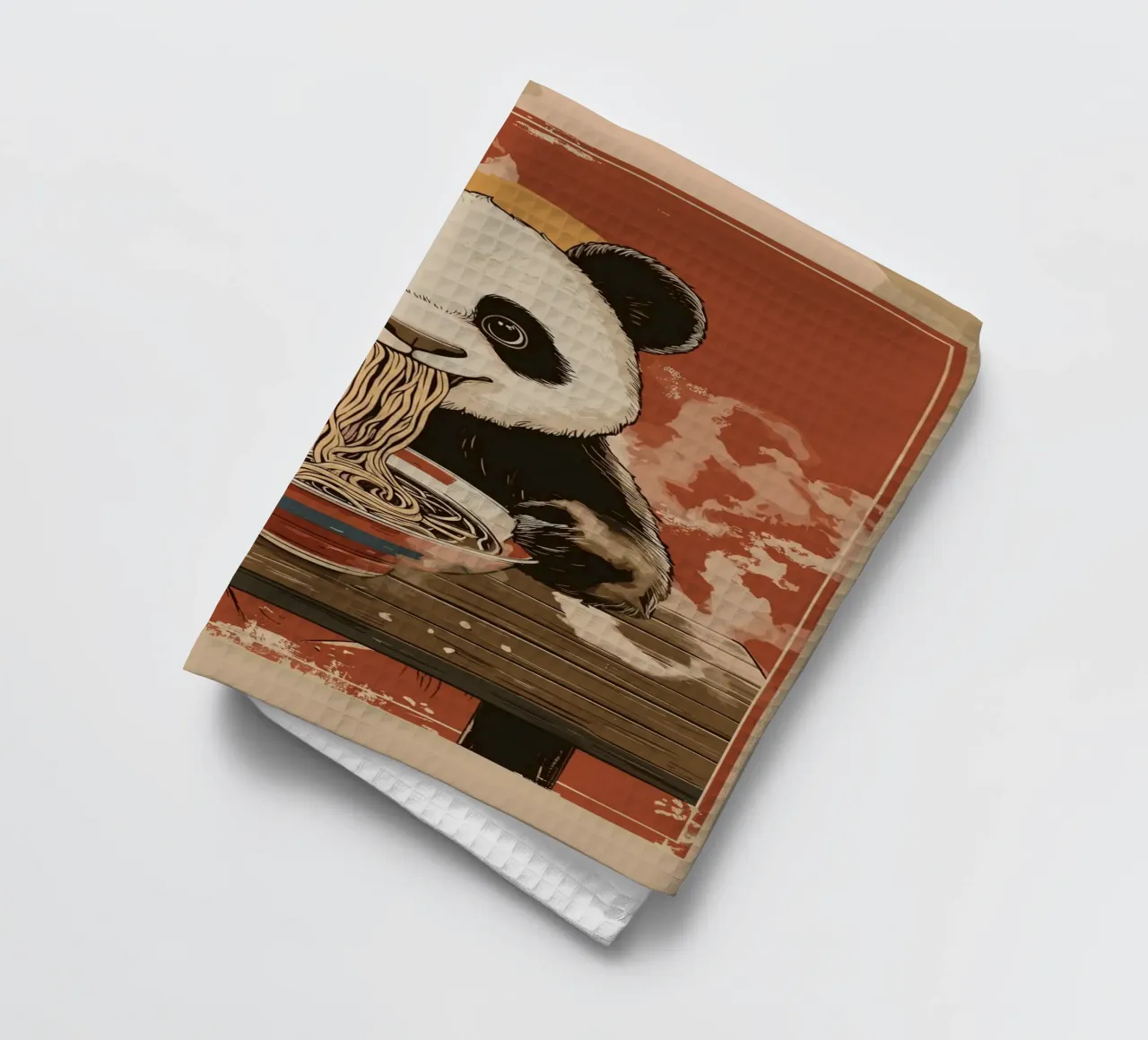 Panda a un banchetto di ramen canovaccio da cucina da pixelbull - medieval art and more