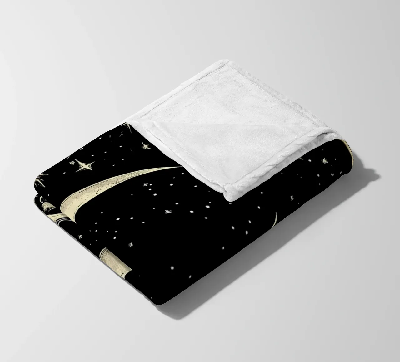 Mano di scheletro con luna crescente nel cosmo coperta in pile da pixelbull - medieval art and more