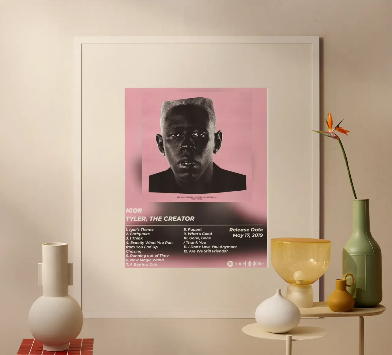 Poster Igor - Tyler, The Creator poster con telaio in plastica da alexandrealbumreview