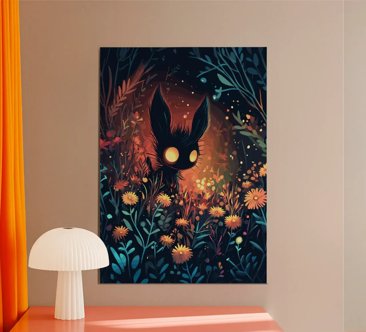 Luminous creatures in the magical flower forest poster by pixelbull - medieval art and more