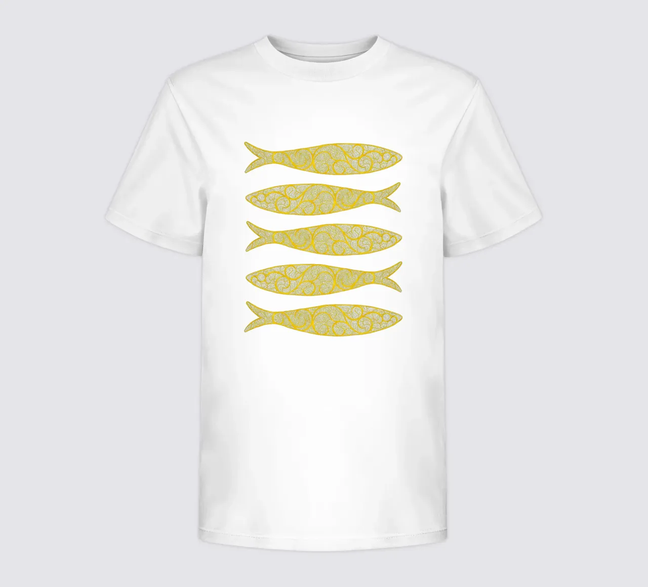Golden Sardines Kinder T-Shirt von Kuba Gornowicz