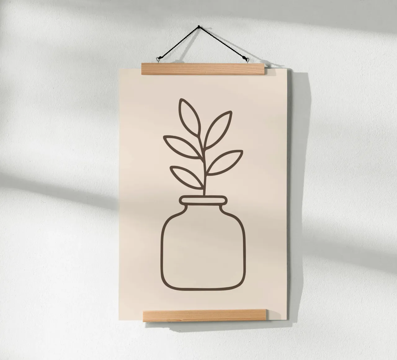 Botanical Jar poster con telaio in alluminio da LisaArtes
