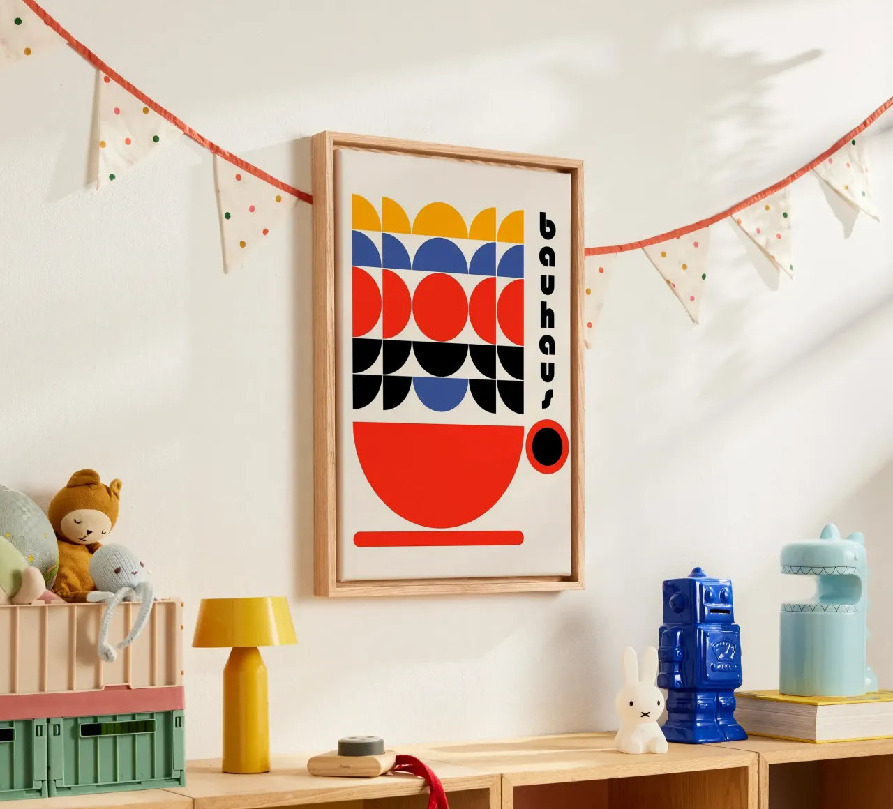 Bauhaus Modernisme canvas met Baklijst van Narciso